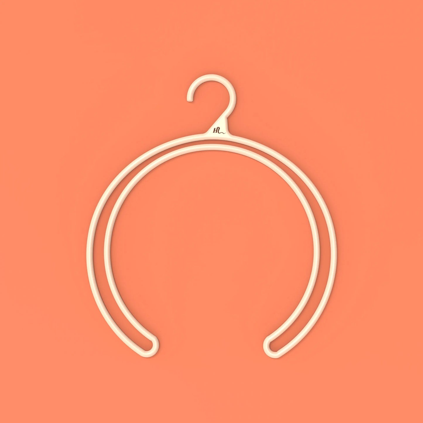 Cintre à perruque Head Up beige simple et élégant pour un rangement compact