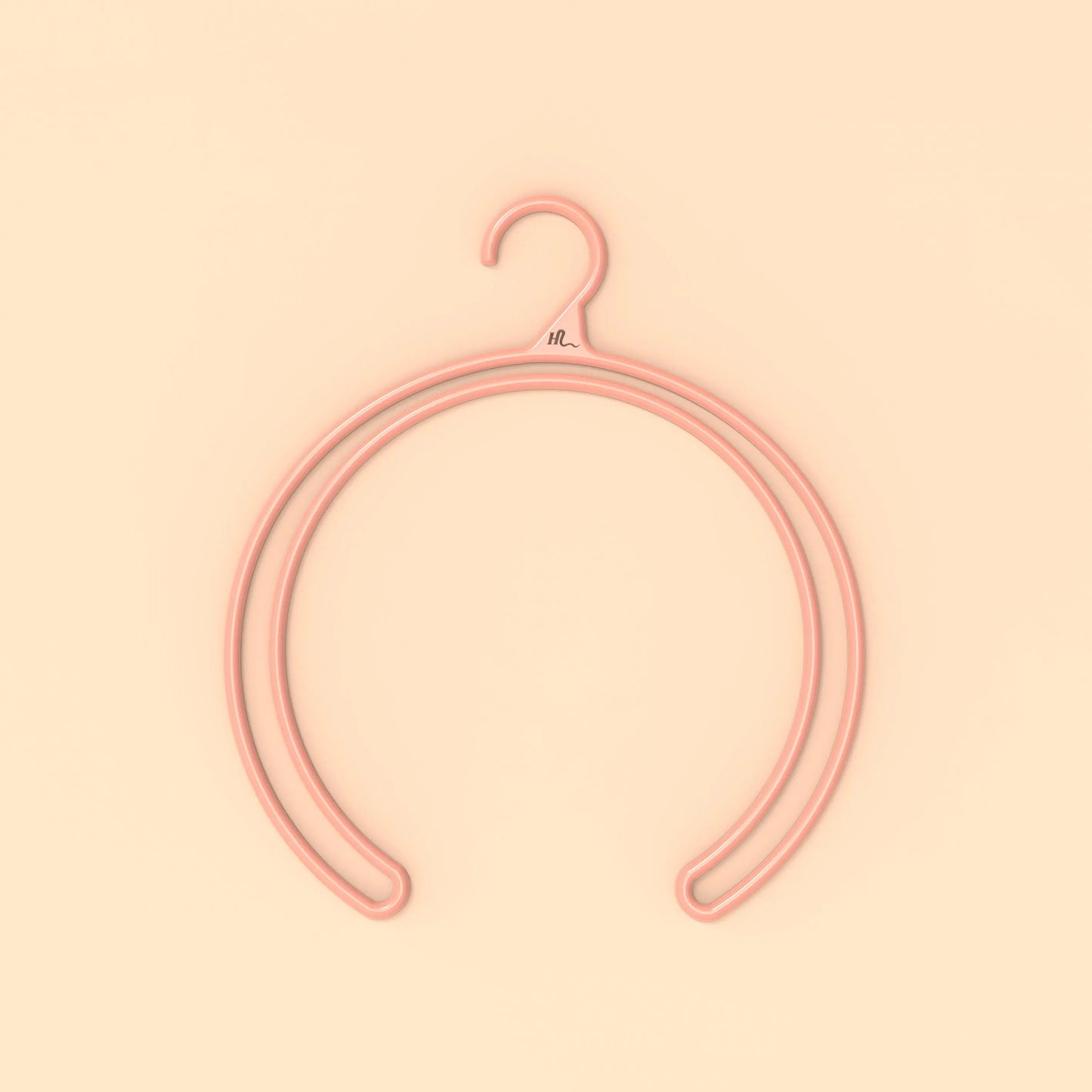 Cintre à perruque Head Up rose simple et élégant pour un rangement compact