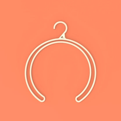 Cintre à perruque Head Up beige simple et élégant pour un rangement compact