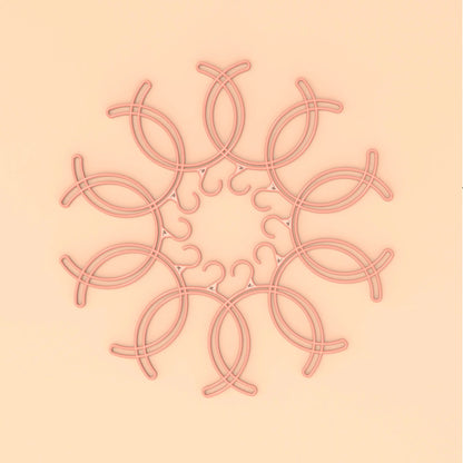 Cintre à perruque rose Head Up simple et élégant pour un rangement compact et pro 